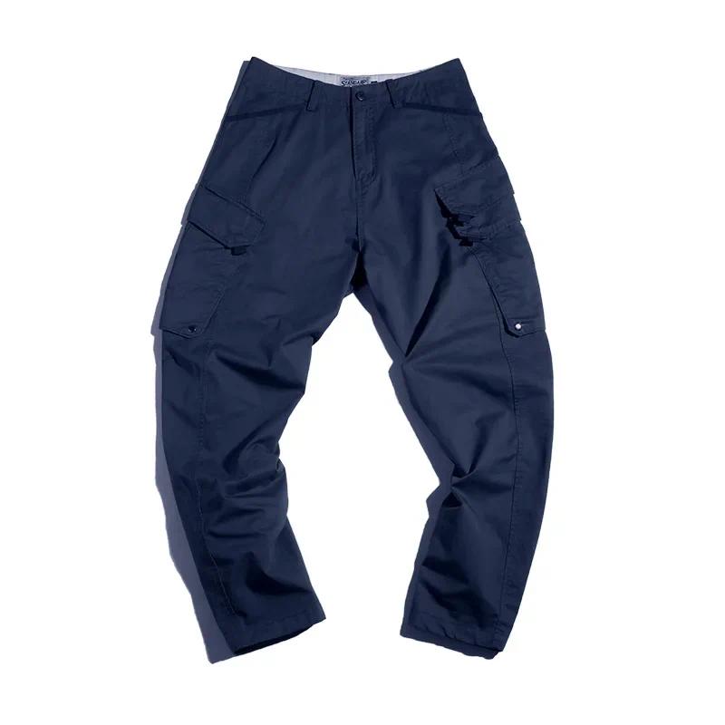 Pantalones tácticos cargo de algodón grueso con múltiples bolsillos para hombre MADEN