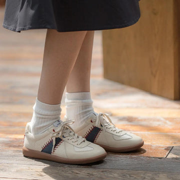 Giày sneaker da trắng tối giản retro MADEN cổ thấp