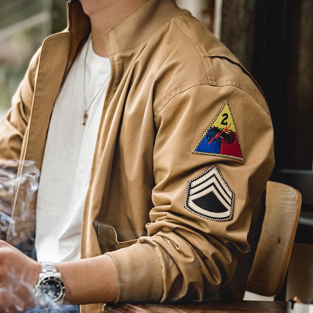 Chaquetas de tanque para hombre MADEN M1942 color caqui versión ligera y versión más gruesa forro polar de otoño e invierno abrigos cálidos