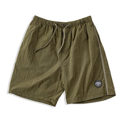 MADEN Schnelltrocknende Cargo-Shorts mit Falten und elastischem Bund