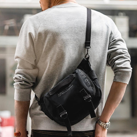 Túi Đeo Chéo Vải Bố MADEN Retro M1961 Túi Thư Viết Chữ Túi Đeo Vai Có Thể Điều Chỉnh Túi Đeo Hông Xe Máy Di Động Cho Nam